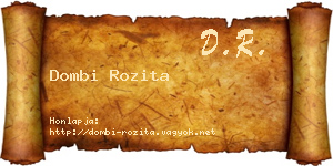 Dombi Rozita névjegykártya